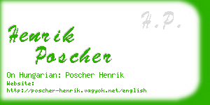 henrik poscher business card